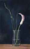 Stillleben mit Glasvase und Blume